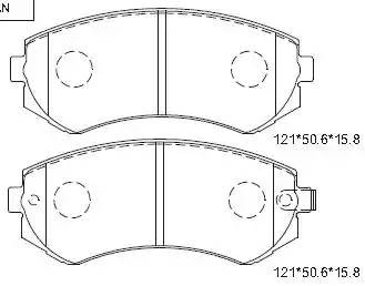 Колодки тормозные дисковые KD1722 ASIMCO