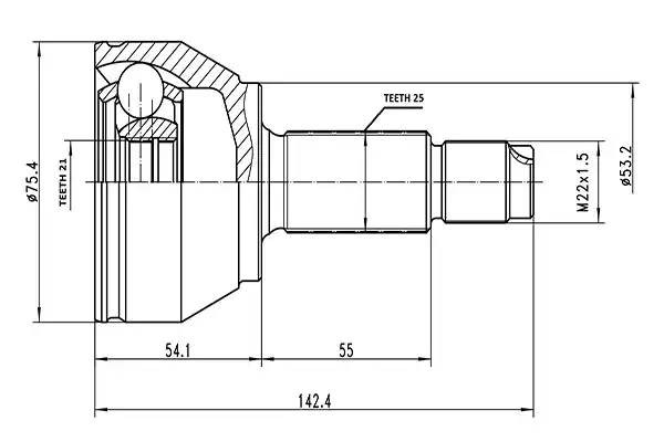 ШРУС AW1510622 AYWI PARTS