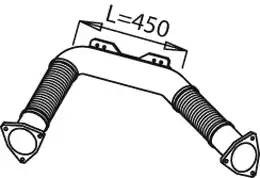 Труба системы выпуска ОГ 21162 DINEX