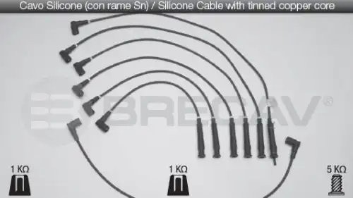 Провода высоковольтные системы зажигания (комплект) 04.521 BRECAV