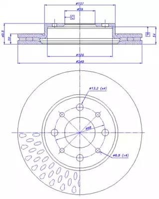 Диск тормозной 1421013 CAR