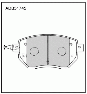 Колодки тормозные дисковые ADB31745 ALLIED NIPPON