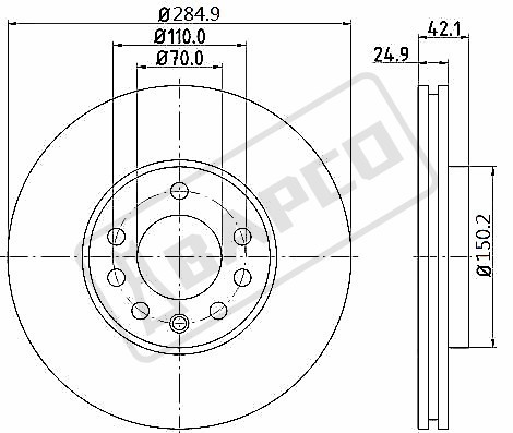 Диск тормозной BD0343 BAPCO