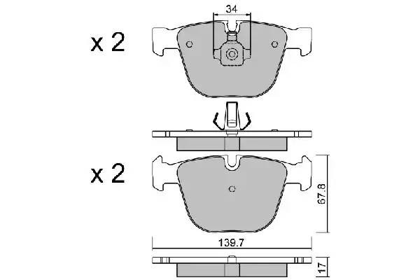 Колодки тормозные дисковые BPBM-2011 AISIN