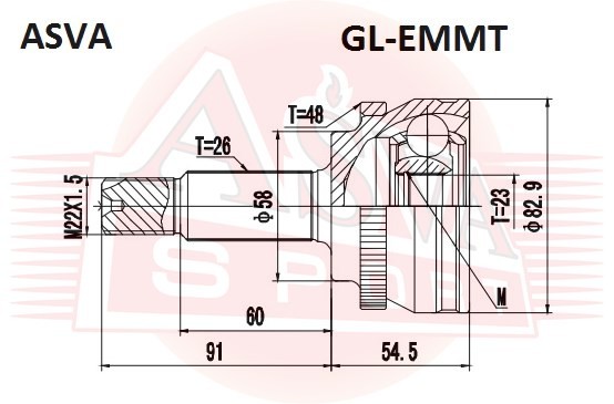 Хомут пыльника ШРУСа (комплект) GL-EMMT ASVA