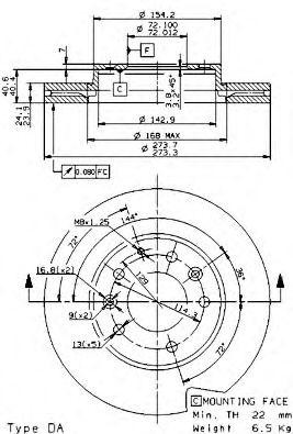 Диск тормозной BS8554 BRECO