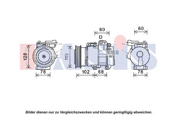 Компрессор кондиционера 852815N AKS DASIS