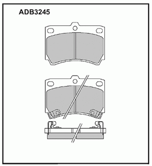 Колодки тормозные дисковые ADB3245 ALLIED NIPPON