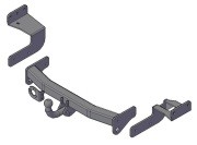 Фаркоп для Mitsubishi Pajero Sport съемный шар ТРЕ 7150 TREILER