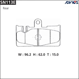 Колодки тормозные дисковые SN113E ADVICS