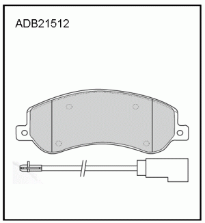 Колодки тормозные дисковые ADB21512 ALLIED NIPPON