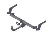 Фаркоп для Renault Duster 2015-, Nissan Terrano 2014- твердое крепление шара 9041 TREILER