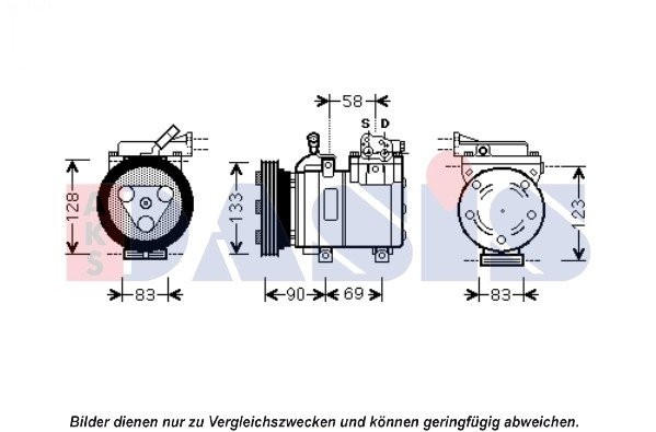 Компрессор кондиционера 851946N AKS DASIS