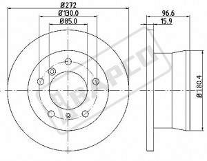 Диск тормозной BD0322 BAPCO