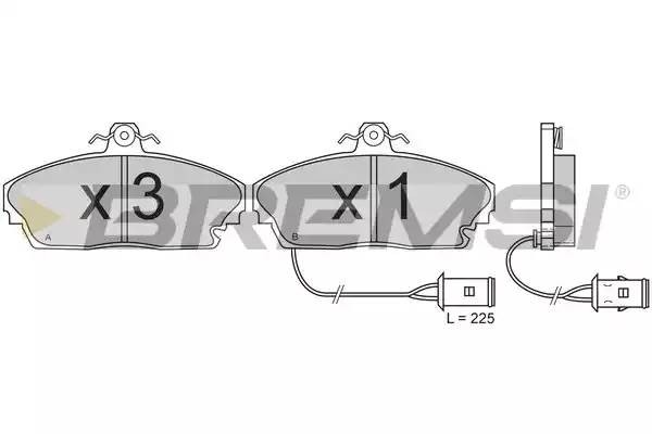 Колодки тормозные дисковые BP2393 BREMSI