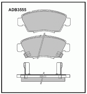Колодки тормозные дисковые ADB3555 ALLIED NIPPON