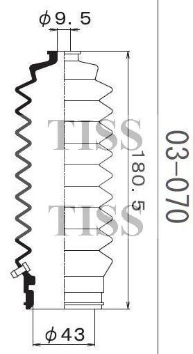 Пыльник рулевой рейки 03070 1 56 MARUICHI