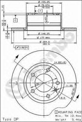 Диск тормозной BS7279 BRECO