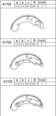 Колодки тормозные барабанные K1725 ASIMCO