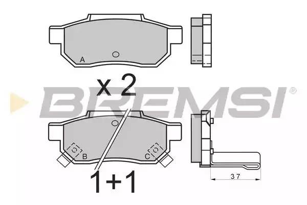 Колодки тормозные дисковые BP2396 BREMSI