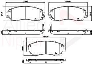 Колодки тормозные дисковые ADB32273 ALLIED NIPPON