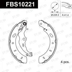 Колодки тормозные барабанные FBS10221 FAP