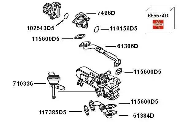 Клапан рециркуляции выхлопных газов EGR 710336 WAHLER