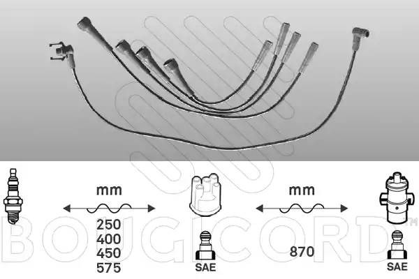 Провода высоковольтные системы зажигания (комплект) 4474 BOUGICORD