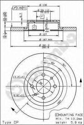 Диск тормозной BS7578 BRECO