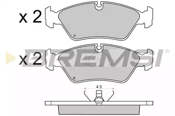 Колодки тормозные дисковые BP2231 BREMSI