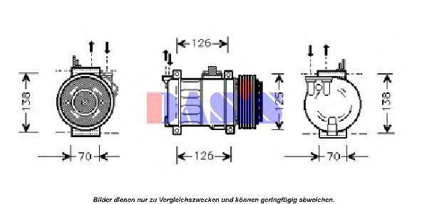 Компрессор кондиционера 850250N AKS DASIS