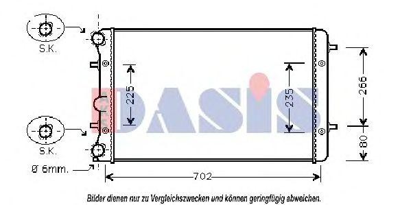 Радиатор охлаждения ДВС 040004N AKS DASIS