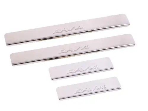 Накладки внутренних порогов TOYOTA RAV-4 (<-2013) (нерж. сталь) штамп (к-т 4  NPS047 DOLLEX