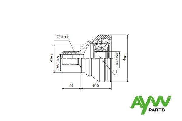 ШРУС AW1510196 AYWI PARTS