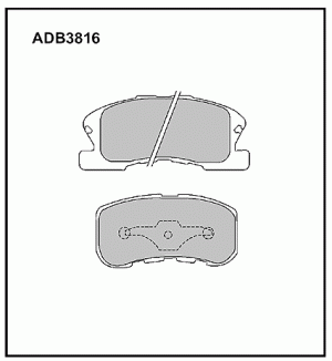 Колодки тормозные дисковые ADB3816 ALLIED NIPPON