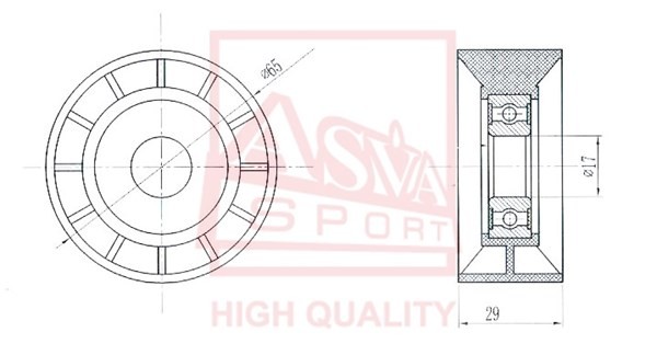 Натяжитель ремня приводного в сборе FDBP-020 ASVA
