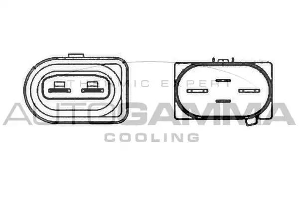 Вентилятор охлаждения радиатора ДВС GA221005 AUTOGAMMA