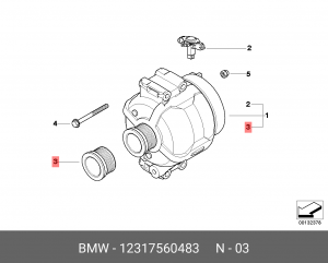 Шкив генератора 12 31 7 560 483 BMW