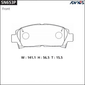 Колодки тормозные дисковые SN653P ADVICS