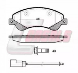 Колодки тормозные дисковые BKM485 CASALS