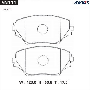Колодки тормозные дисковые SN111 ADVICS