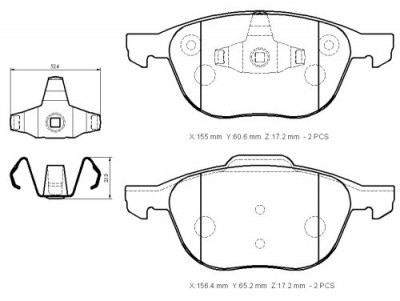 Колодки тормозные дисковые передние AN717K AKEBONO
