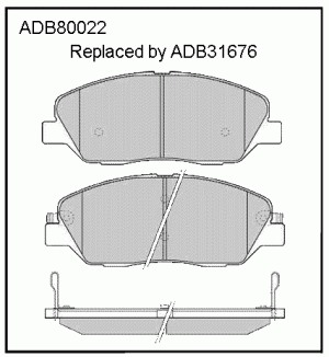 Колодки тормозные дисковые ADB80022 ALLIED NIPPON