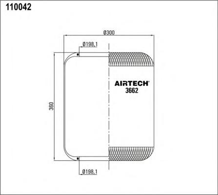 Пневмобаллон сиденья 3662 AIRTECH