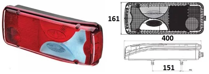 Фонарь задний U025-03L TEH AVTO SVET
