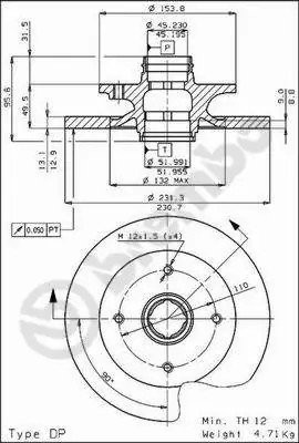 Диск тормозной BS7291 BRECO