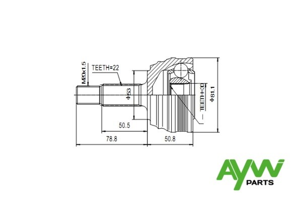 ШРУС AW1510027 AYWI PARTS
