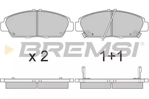 Колодки тормозные дисковые BP2621 BREMSI