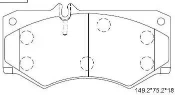 Колодки тормозные дисковые KD7562 ASIMCO