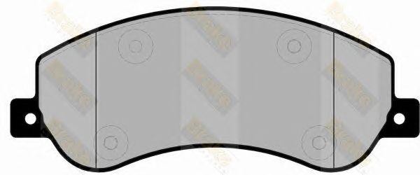 Колодки тормозные дисковые PA1698 BRAKE ENGINEERING